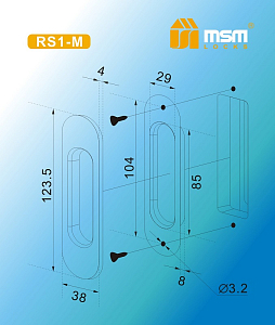 Ручка для раздвижных дверей RS-1-М SB (матовая латунь) #227416